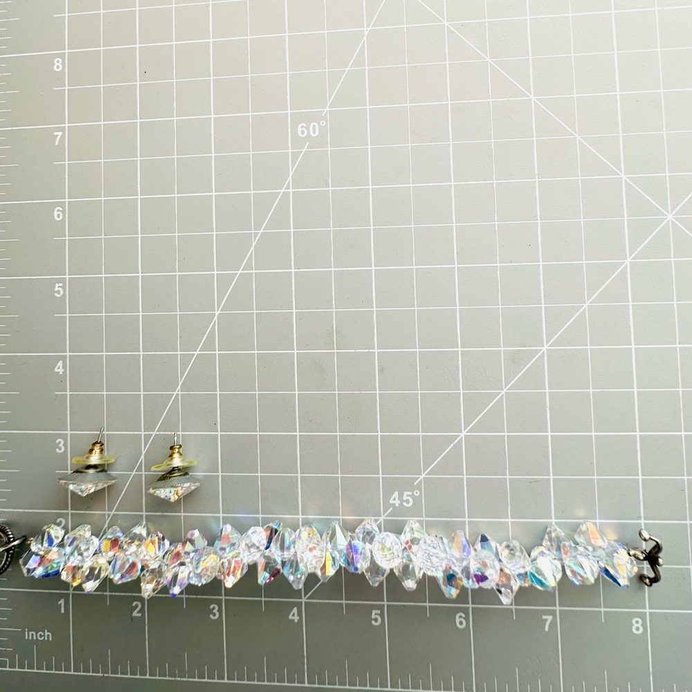Aurora Borealis Crystal Bracelet & Earrings - Picture 10 of 14
